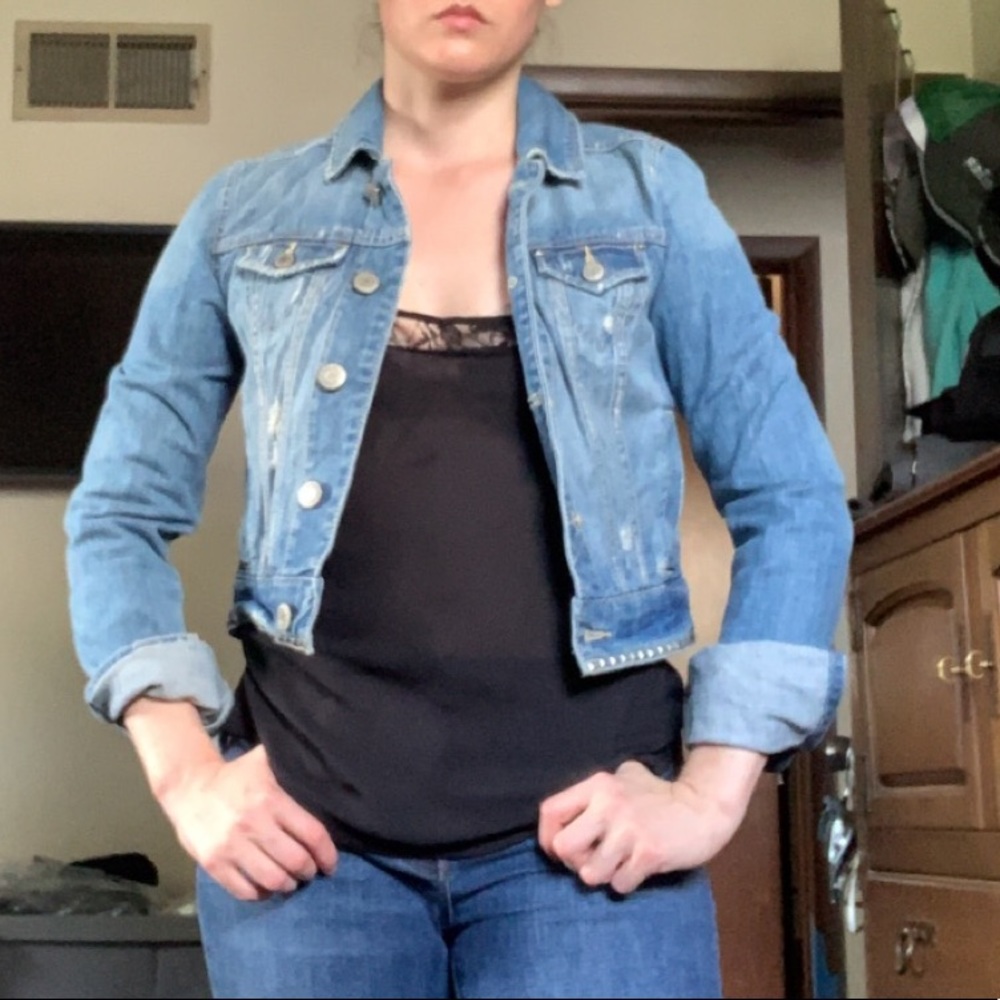 American Eagle Cropped Denim Jacket